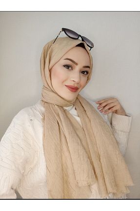 شال بژ زنانه Saruhan - کد 783457279