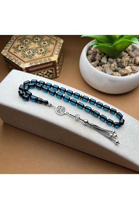 تسبیح آبی کهربا dergah tesbih - کد 378752941