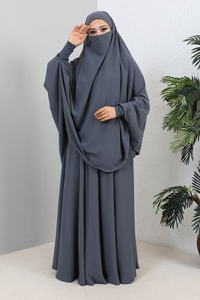 کلاه و ابایا طوسی زنانه بافتنی Genel Markalar - کد 783257878
