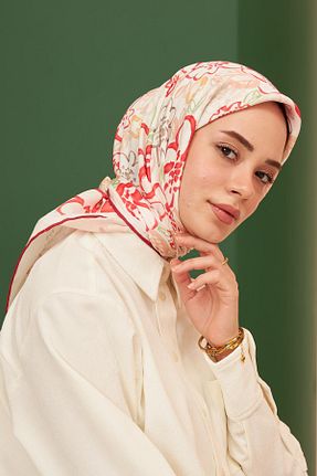 روسری قرمز پنبه ای İpekhan - کد 710962233