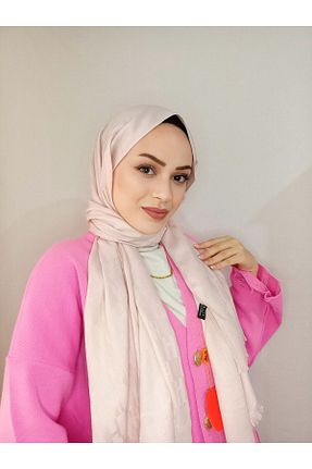 شال صورتی زنانه ابریشم Saruhan - کد 783082602