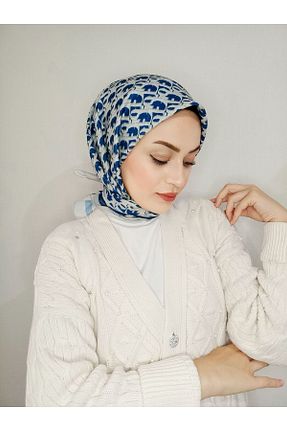 روسری آبی ساده Saruhan - کد 783110071