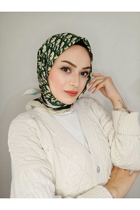 روسری سبز 100 x 100 Saruhan - کد 783108083