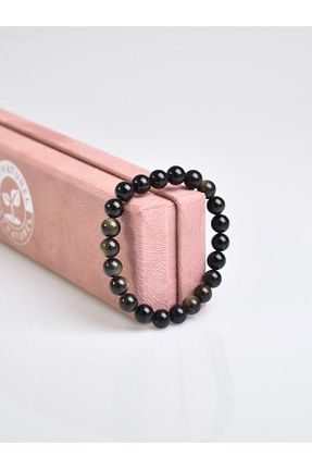 دستبند جواهر مشکی زنانه سنگ طبیعی Safnaturel - کد 783320587