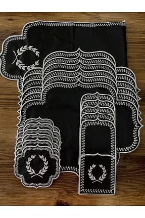 رومیزی مشکی کتان Teksev - کد 783791325