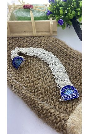 دستبند نقره سفید زنانه 925 عیار Midyat Artuklu Gümüşçülük - کد 784064475