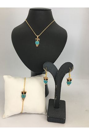 ست جواهر طلائی زنانه فلزی BalıkHediyelik - کد 784098982