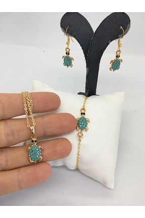ست جواهر طلائی زنانه فلزی BalıkHediyelik - کد 784098594