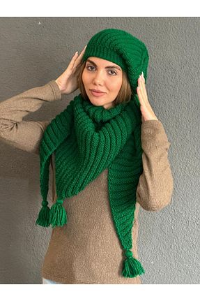 شال گردن سبز زنانه Gönülden Tasarım - کد 783833108