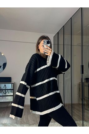 پلیور مشکی زنانه ساده BARLEY - کد 783646983