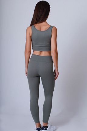 ساق شلواری سبز زنانه بافتنی AKN TEKSTİL - کد 783601998