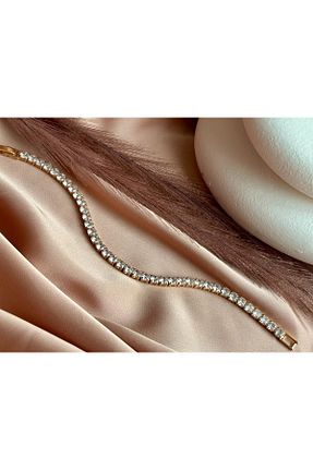 دستبند استیل (فولاد) طلائی زنانه استیل ضد زنگ ixchel store - کد 783908268