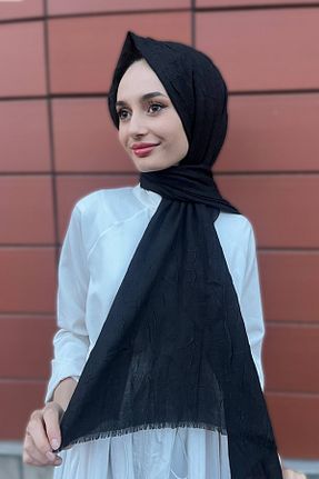 شال مشکی زنانه پنبه ای Shecarf - کد 783920619