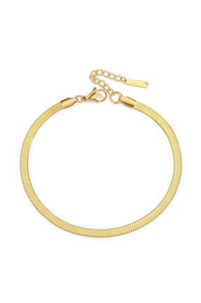 دستبند استیل طلائی زنانه استیل ضد زنگ کد 463369072