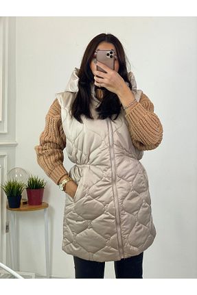 جلیقه بژ زنانه اورسایز DC Emila Butik - کد 783902396