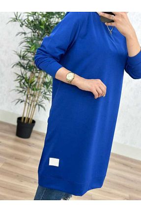 تونیک حجاب سرمه ای زنانه بافتنی azzebutik - کد 783923455