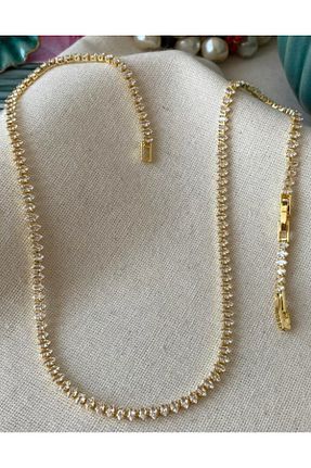 گردنبند استیل ( فولاد ) طلائی زنانه استیل (فولاد) ELİF TAKI AKSESUAR - کد 784003551