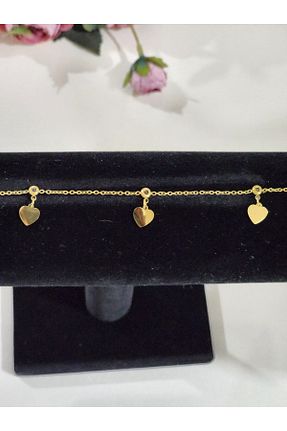 دستبند استیل (فولاد) طلائی زنانه استیل (فولاد) Aylish Bijuteri - کد 772863706