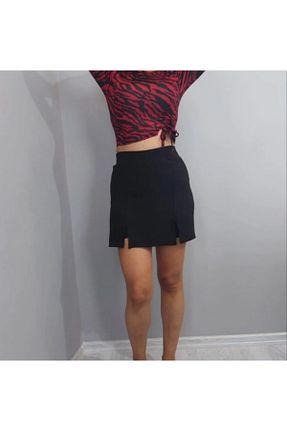 دامن اسپرت مشکی زنانه مینی Lion Collection - کد 783646314