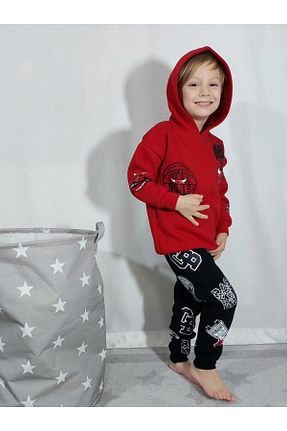 ست بالاتنه و پائین تنه قرمز بچه گانه بافتنی öykümgaleria - کد 776803800