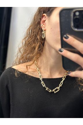 گردنبند استیل ( فولاد ) طلائی زنانه استیل (فولاد) Niceboutique - کد 783604641