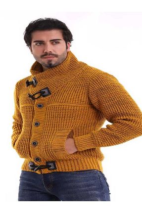 رویه سایز بزرگ زرد مردانه اکریلیک bfors halil triko - کد 783791939