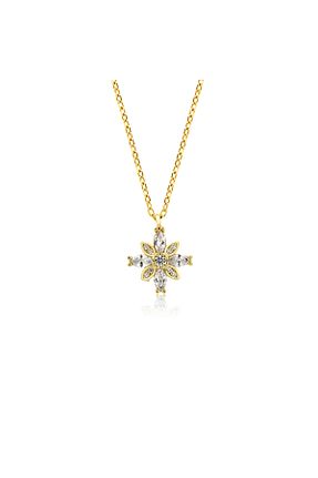 گردنبند نقره طلائی زنانه 925 عیار ELVEUS JEWELLERY - کد 740967434