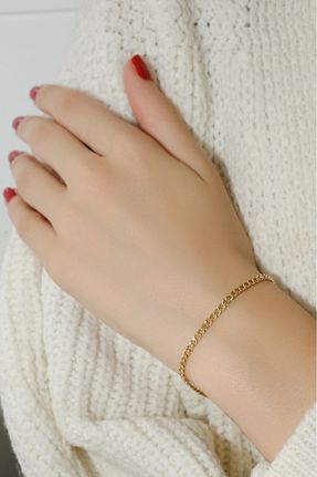 دستبند طلا زرد زنانه 14 عیار aytekgold - کد 784208320