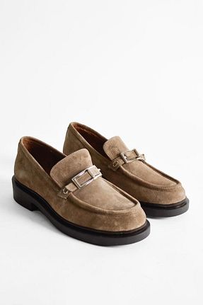 کفش لوفر قهوه ای زنانه پاشنه کوتاه (1 - 4 سانتی متر) Shoes & More - کد 784215509