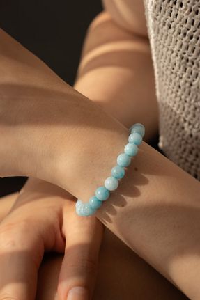 دستبند جواهر آبی زنانه سنگ طبیعی Adore Shop - کد 754630337