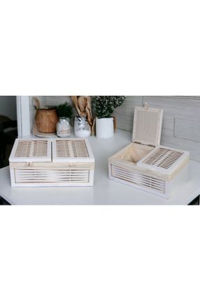 جعبه و سبد نان سفید چوب 43 x 28 کد 784392502