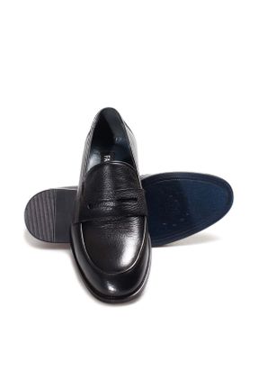 کفش کلاسیک مشکی مردانه چرم طبیعی پاشنه کوتاه ( 4 - 1 cm ) پاشنه ساده کد 784462993