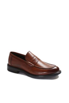 کفش کلاسیک قهوه ای مردانه چرم طبیعی پاشنه کوتاه ( 4 - 1 cm ) پاشنه ساده کد 784465170