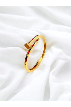دستبند استیل (فولاد) طلائی زنانه استیل ضد زنگ Only Vogue - کد 784563701
