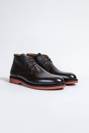 بوت / نیم بوت قهوه ای مردانه چرم خالص UniqCrafter - کد 784195584
