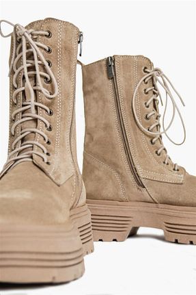 بوت / نیم بوت قهوه ای زنانه جیر Shoes & More - کد 784201816