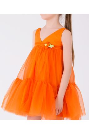 لباس نارنجی بچه گانه بافتنی پنبه (نخی) رگولار بند دار کد 764961030
