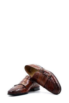 کفش کلاسیک قهوه ای مردانه چرم طبیعی پاشنه کوتاه ( 4 - 1 cm ) پاشنه ساده کد 784465293