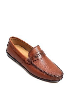 کفش کژوال قهوه ای مردانه چرم خالص TUGERDİ - کد 784518757
