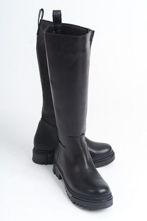 چکمه مشکی زنانه چرم مصنوعی öz se shoes - کد 760767327