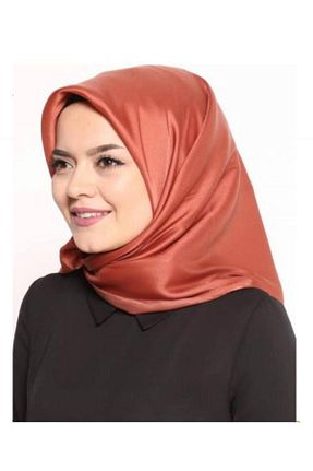 روسری نارنجی 100 x 100 MİRAY - کد 99562678