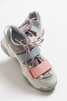 کفش اسنیکر آبی زنانه چرم مصنوعی luvishoes - کد 80057350