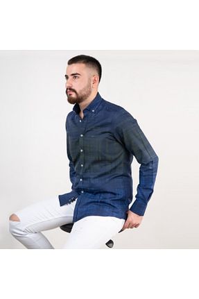 پیراهن سرمه ای مردانه اسلیم فیت AKÇAYLAR - کد 53489295