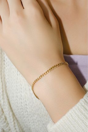 دستبند طلا زرد زنانه 14 عیار aytekgold - کد 784208320