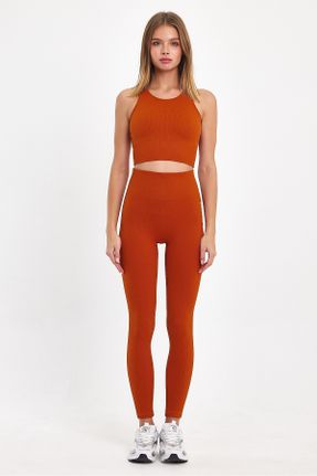ساق شلواری نارنجی زنانه بافتنی کد 356770671