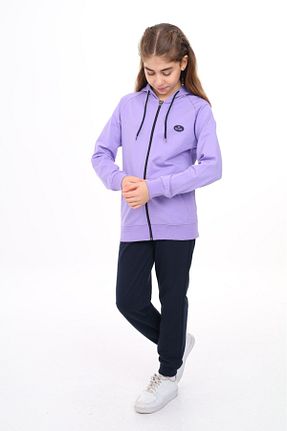 ست بالاتنه و پائین تنه بنفش بچه گانه بافت VEGALİFE - کد 784308517