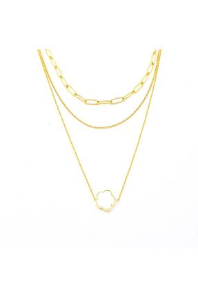گردنبند استیل ( فولاد ) طلائی زنانه استیل (فولاد) Keisha - کد 784463332