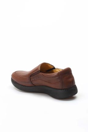 کفش کژوال قهوه ای مردانه چرم طبیعی پاشنه کوتاه ( 4 - 1 cm ) پاشنه ساده کد 784537227