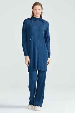ست بالاتنه و پائین تنه حجاب سرمه ای زنانه Relaxed Tığ Triko - کد 761366735