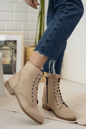 بوت / نیم بوت قهوه ای زنانه جیر BAKGİY - کد 412330553